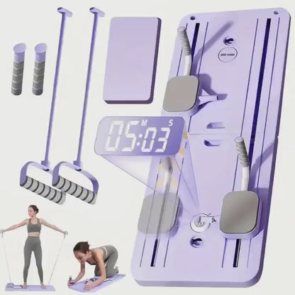 Foldable Pilates & Core Workout Board – Full Body Home Gym Trainer +4 Free Gifts